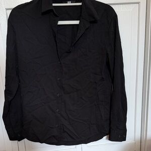 Uniqlo Classic Black Button-Up Shirt